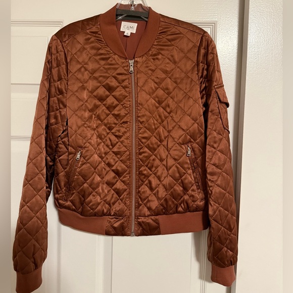 Cami NYC The Dierdre Quilted Silk Bomber Jacket - Picture 3 of 7